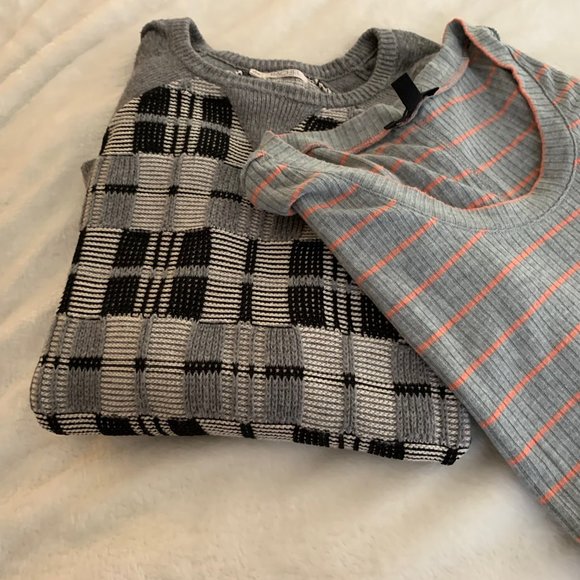 Two Sweaters - Rachel Rachel Roy and Jessica Simpson Gray Sweaters Size M - Picture 1 of 16